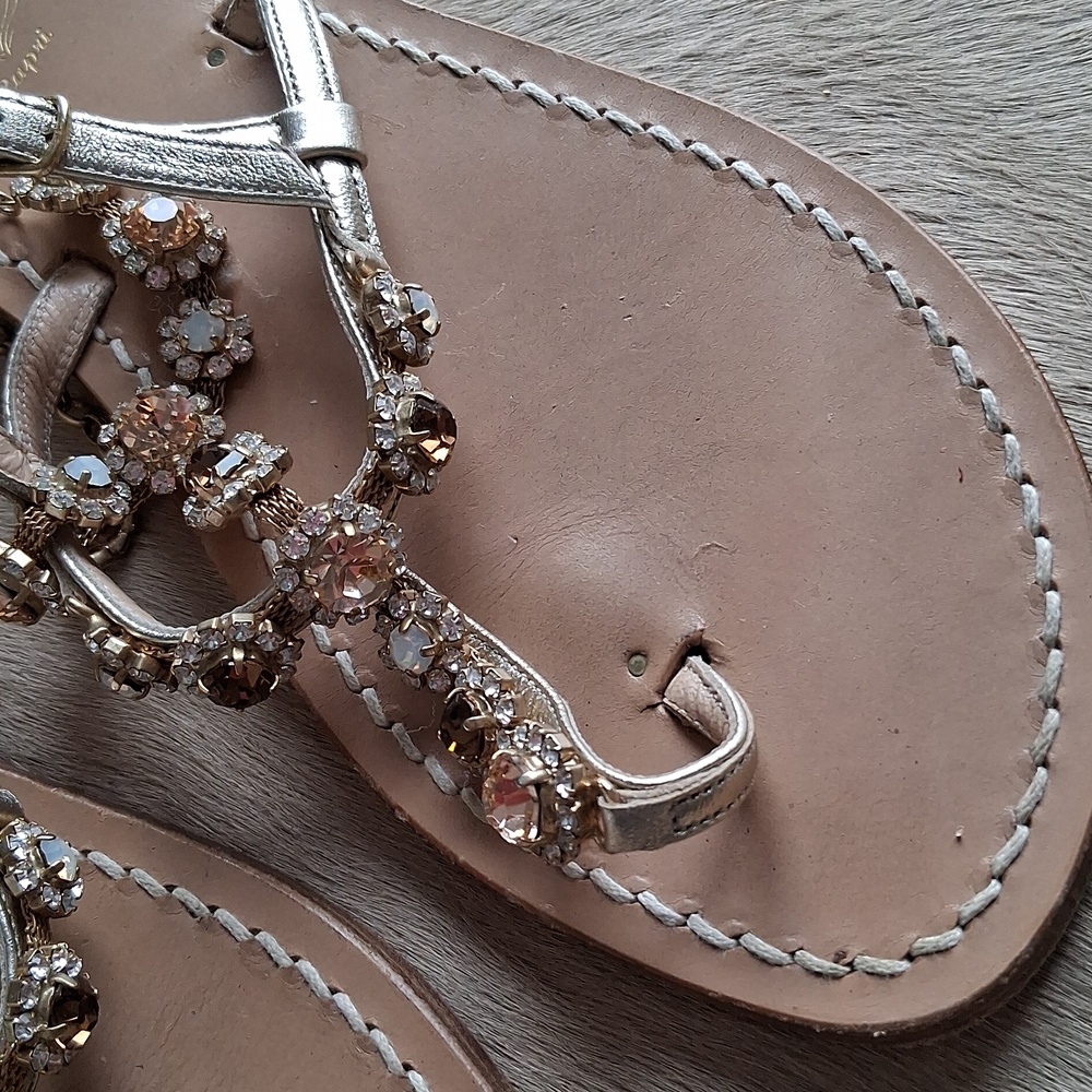 Handmade Caprese Capri Sandals Made In Italy - Picture 3 of 14